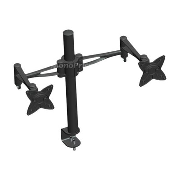 Monoprice MCD-T9 - Mounting kit (desk mount, 2 articulating arms) - for 2 LCD displays - aluminum, steel - black - screen size: 10"-23" - desk-mountable