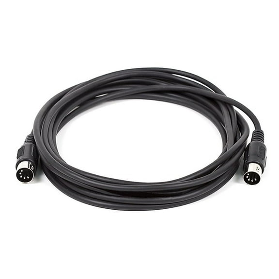 Monoprice MIDI Cable - 20 Feet - Black | With Keyed 5-pin DIN Connector, Molded Connector Shells