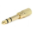 thumbnail image 1 of Monoprice Metal 1/4in (6.35mm) TRS Stereo Plug to 3.5mm TRS Stereo Jack Adapter, Gold Plated, 1 of 2