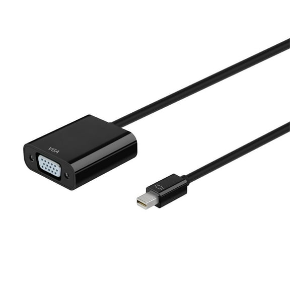 Monoprice Mini DisplayPort 1.2a / Thunderbolt to VGA Active Adapter - Black