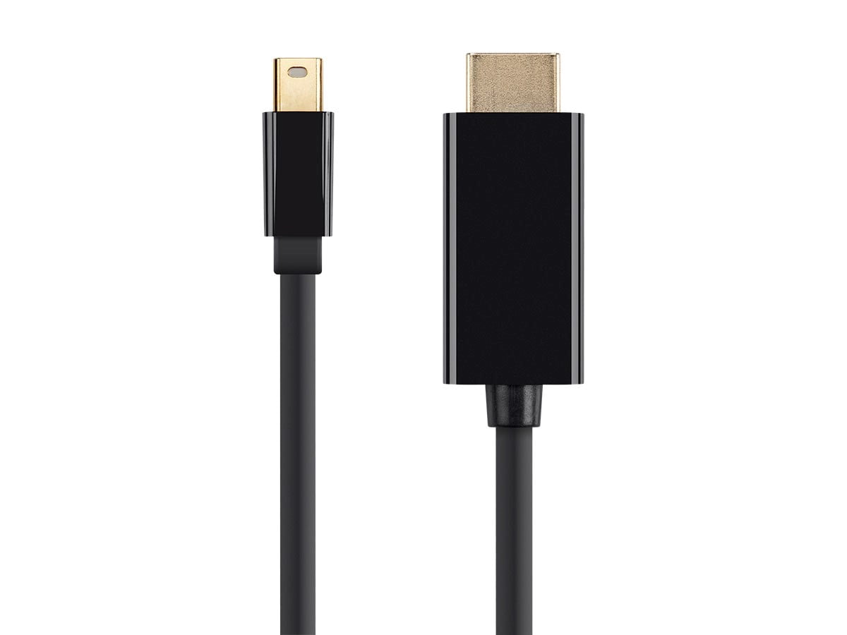 Monoprice Mini DisplayPort 1.2a to HDTV Cable - 6 Feet - Black | Supports Up to 4K Resolution And 3D Video - Select Series