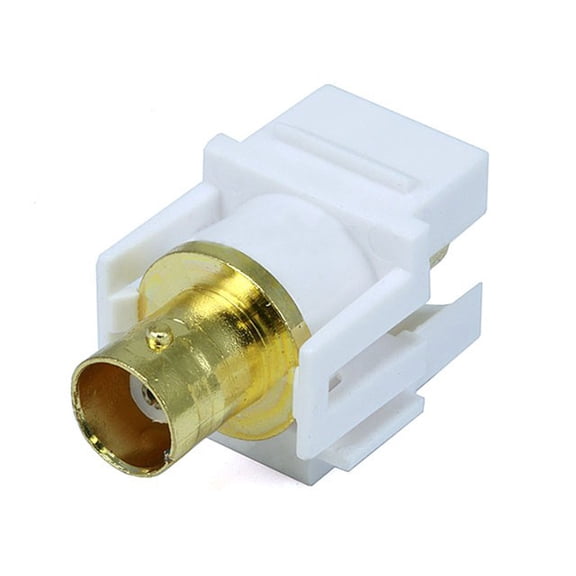 Monoprice Modular BNC Female Coupler Keystone Jack - White