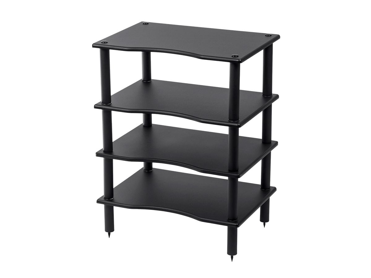 Monoprice Monolith 4 Tier/Shelf Audio Stand - Black | Open Air Storage ...