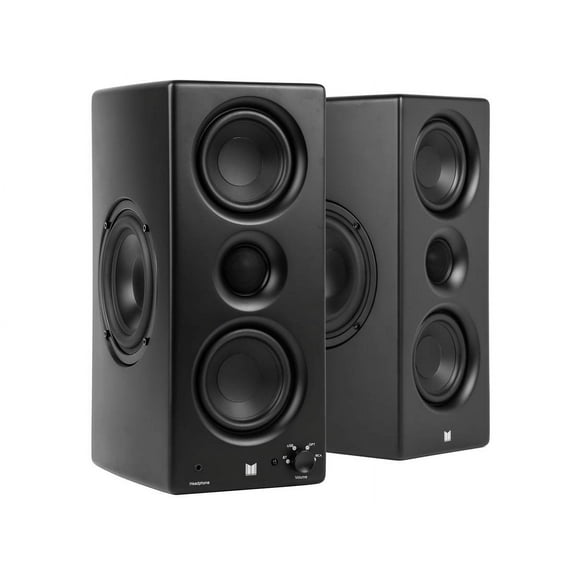 Monoprice Monolith MTM-100 100 Watt Bluetooth aptX HD Powered Desktop Speakers with Optical and USB Inputs, Subwoofer Output, Remote Control Included, For PCs and Laptops