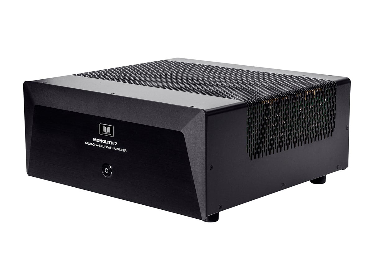 Monoprice Monolith MultiChannel Power Amplifier Black With 7x200 Watt Per Channel, XLR Inputs