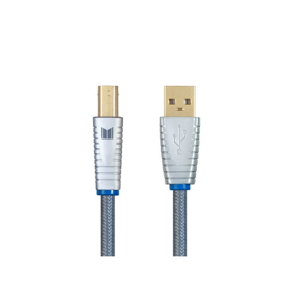 Monoprice Monolith USB Digital Audio Cable - USB A to USB B - 2 Meter, 22AWG, Oxygen-Free Copper, Gold-Plated Connectors