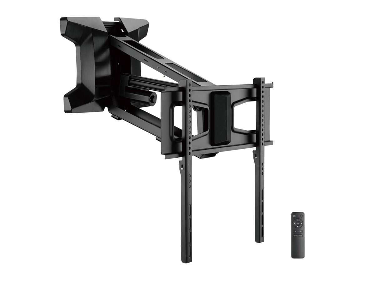 Monoprice Motorized Electric Above Fireplace Mantel Height Adjustable Full-Motion TV Wall Mount for TVs 37in to 80in, Weight Capacity 77lbs, VESA up to 600x400, Rotating, Height Adjustable