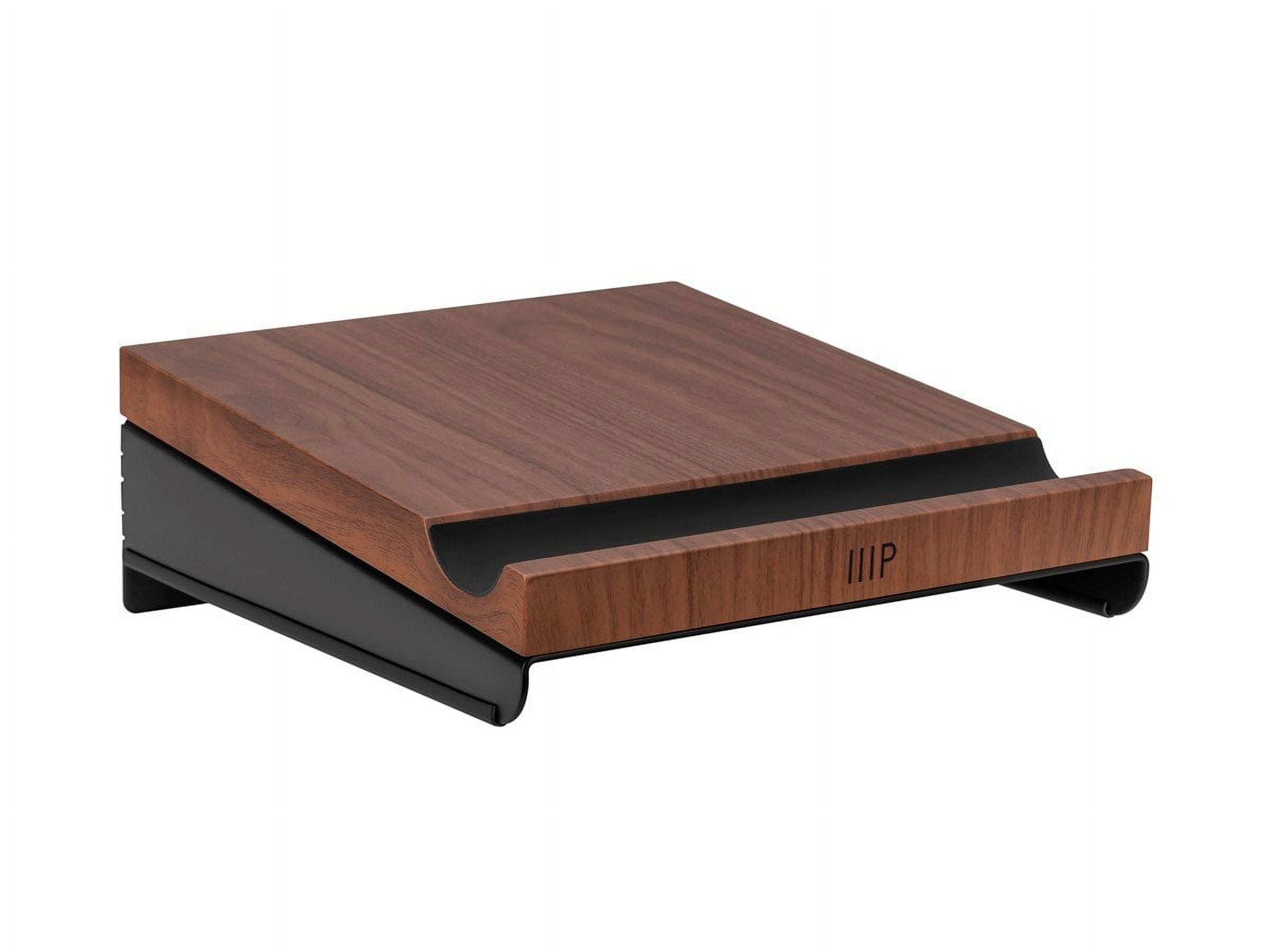Compact Walnut and Black Wall-Mounted Bike Storage Rack
