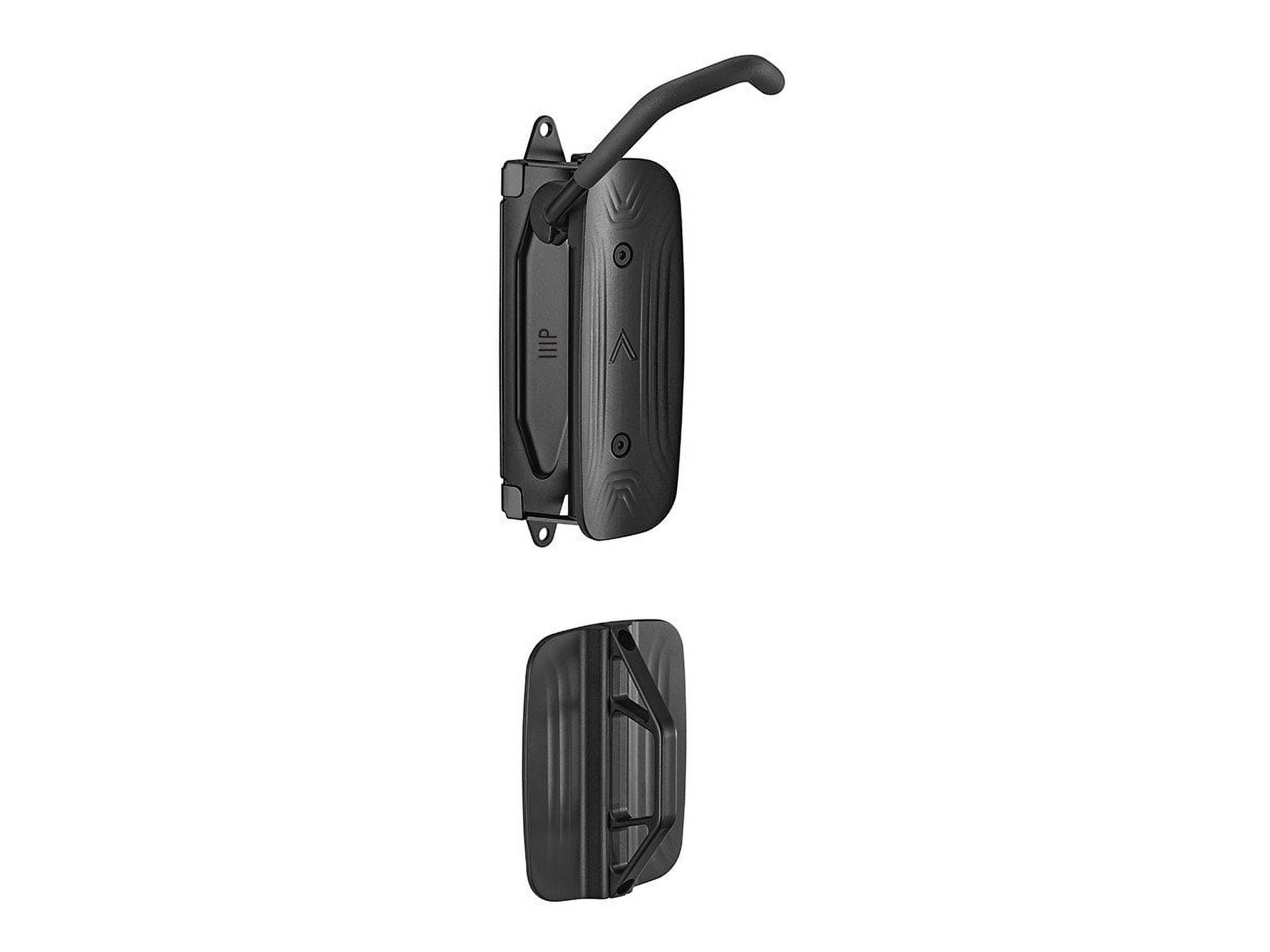 Black Rotating Wall-Mounted Vertical Bike Rack with Tire Stop Tray