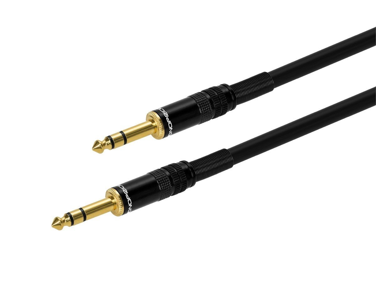 Monoprice Premier Series 1/4 Inch (TRS) Male to Male Cable Cord - 75 Feet - Black | 16AWG (Gold Plated)
