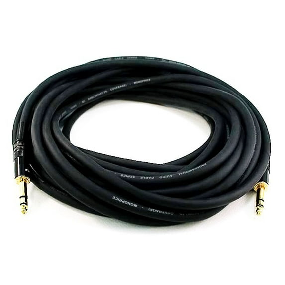Monoprice Premier Series - Audio cable - stereo jack male to stereo jack male - 100 ft - shielded - stranded