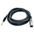 thumbnail image 1 of Monoprice XLR Male to 1/4in TRS Male Cable - 10 Feet | 16AWG, Gold Plated - Premier Series, 1 of 3