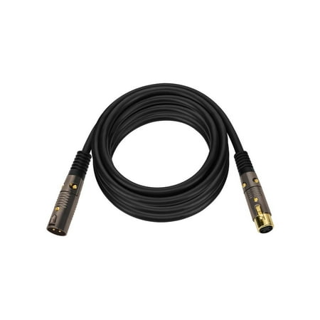 Monoprice XLR Male to XLR Female Cable [Microphone & Interconnect] - 25 Feet | Gold Plated, 16AWG - Premier Series