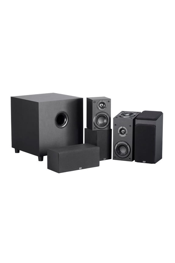 Premium 5.1.2-Ch. Immersive Home Theater System - Black With 8 Inch 200 Watt Subwoofer