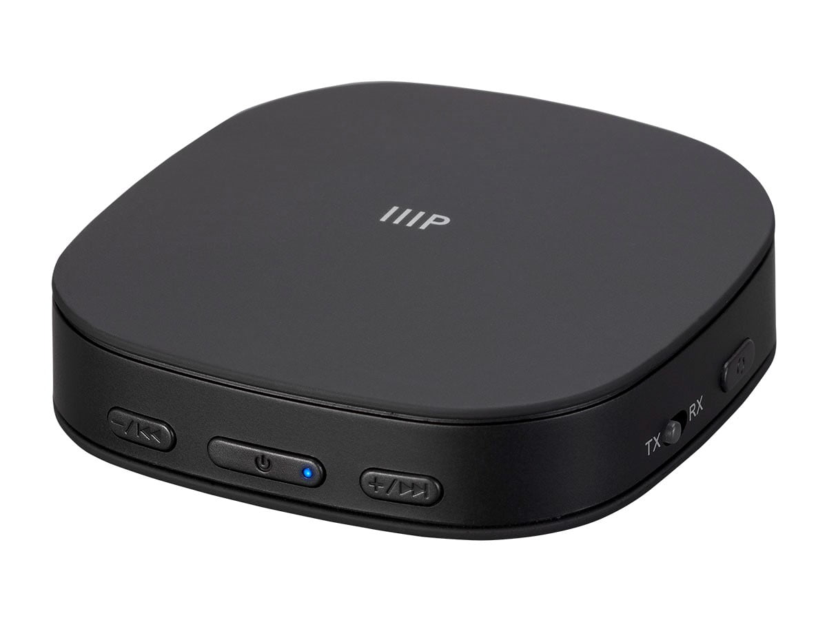 Monoprice Premium Bluetooth 5 Transmitter & Receiver With aptx HD, aptX, aptX Low Latency, AAC, and SBC Codecs And Optical And Aux Inputs