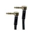 thumbnail image 1 of Monoprice Pro Audio Cable - 1.5 Feet- Black | 1/4 Inch (TRS) Male Right Angle to Male Right Angle 16AWG Cable Cord (Gold Plated) - Premier Series, 1 of 2