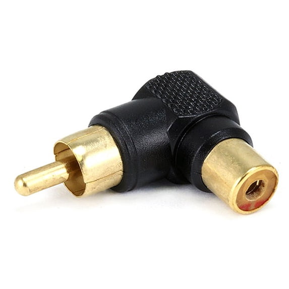 Monoprice RCA Plug to RCA Jack Adapter, Gold Plated (Right Angle)