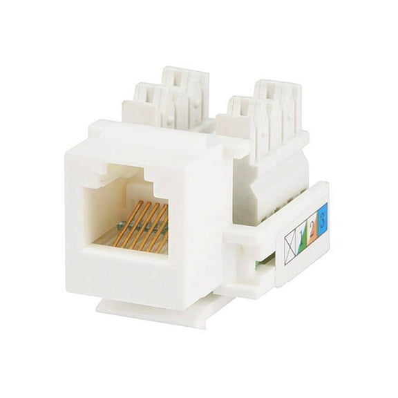 Monoprice RJ12 Keystone Jack for 24AWG Stranded/22-26AWG Solid Wire, White