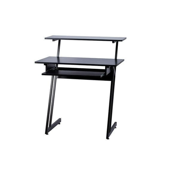 Monoprice Recording Studio Desk with Raised Platform and Keyboard Tray, Studio Workstation, Stable & Lightweight, For Home Studio - Stage Right Series