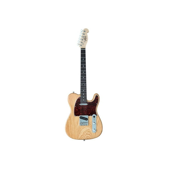Monoprice Retro DLX Plus Solid Ash Electric Guitar - Natural, With Gig Bag, Ash Body, Maple Neck, Professionally Set-up in the US - Indio Series