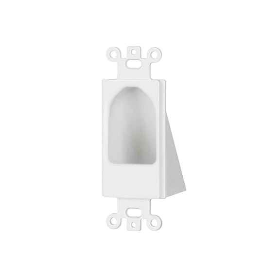 Monoprice Reverse Nose Decora Plate - White | | Easily Holds Up To 6 Cables