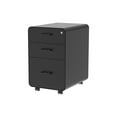 thumbnail image 1 of Monoprice Round Corner 3-Drawer File Cabinet - Black With Lockable Drawer - Workstream Collection, 1 of 6