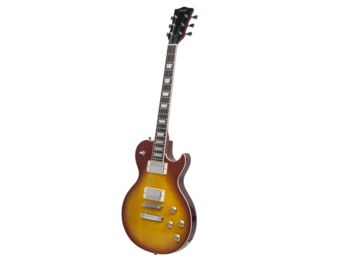 Monoprice Route 66 Modern Solid Body Electric Guitar Honey Burst