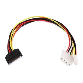 Monoprice SATA Cable - 1 Feet - SATA 15-pin Male to 4-pin Molex and 4-pin Power Cable