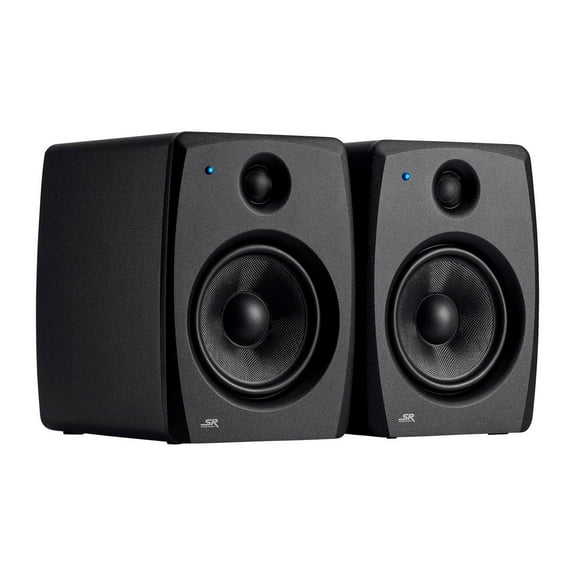 Monoprice SV28 8in Powered Studio Monitors (Pair) Bi-Amplified Design, Consistent Mix Transfer, Class AB Amp - Stage Right Series