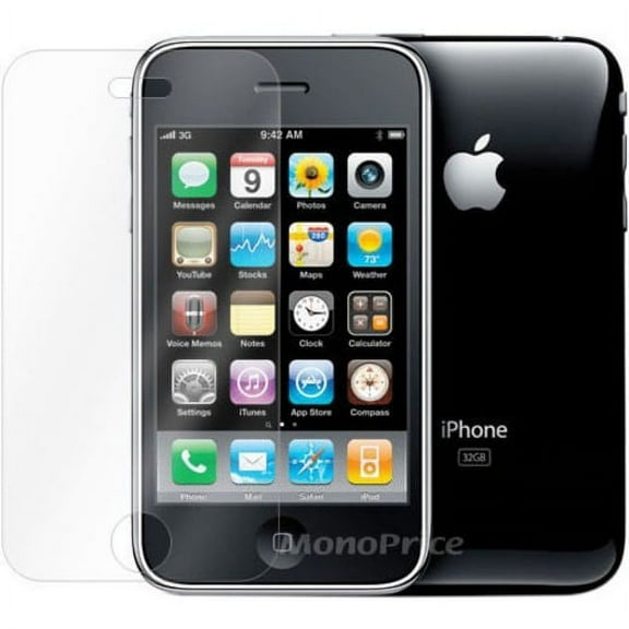 Monoprice Screen Protective Film with Matte Finish for iPhone 3GS - Retail Packaging - Multicoloured