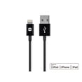 thumbnail image 1 of Monoprice Apple MFi Certified Lightning to USB Charge & Sync Cable - 10 Feet - Black | iPhone X, 8, 8 Plus, 7, 7 Plus, 6, 6 Plus, 5S - Select Series, 1 of 6