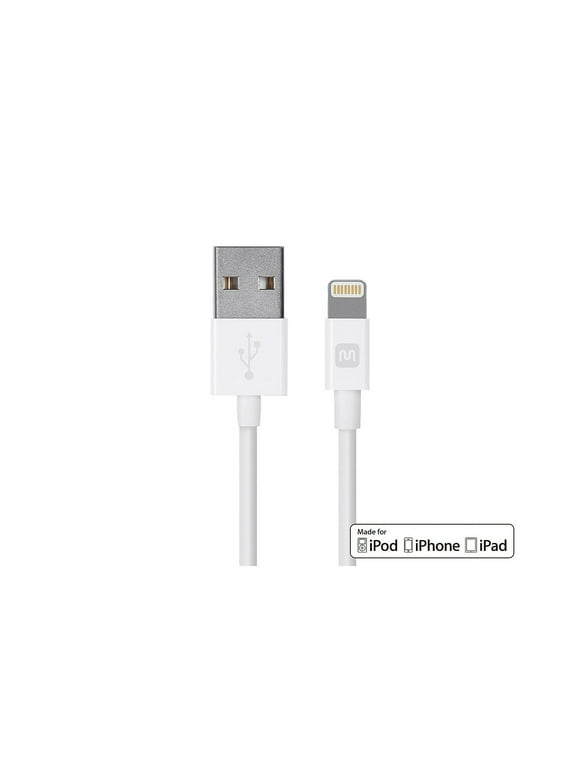 Monoprice Select Series Apple MFi Certified Lightning to USB Charge & Sync Cable 6-inch White 112836