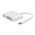 thumbnail image 1 of Monoprice Select Series USB-C to DVI & USB-C (F) Dual Port Adapter 115243, 1 of 4