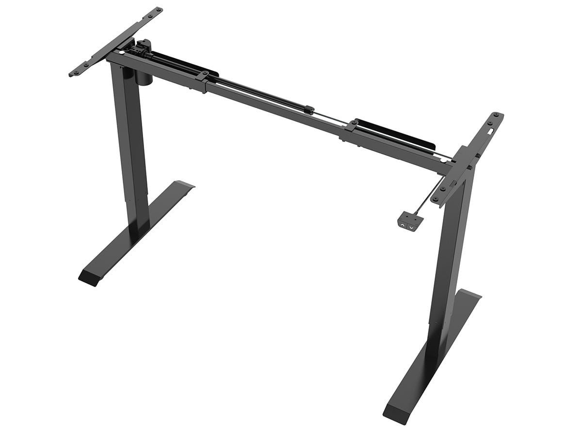 Black Adjustable Single Motor Electric Sit-Stand Desk Frame