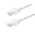thumbnail image 1 of Monoprice SlimRun Cat6 28AWG UTP Ethernet Network Cable, 20ft White, 1 of 5