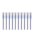 thumbnail image 1 of Monoprice SlimRun Cat6A Ethernet Patch Cable - Network Internet Cord - RJ45, Stranded, UTP, Pure Bare Copper Wire, 30AWG, 2ft, Purple, 10-Pack, 1 of 5