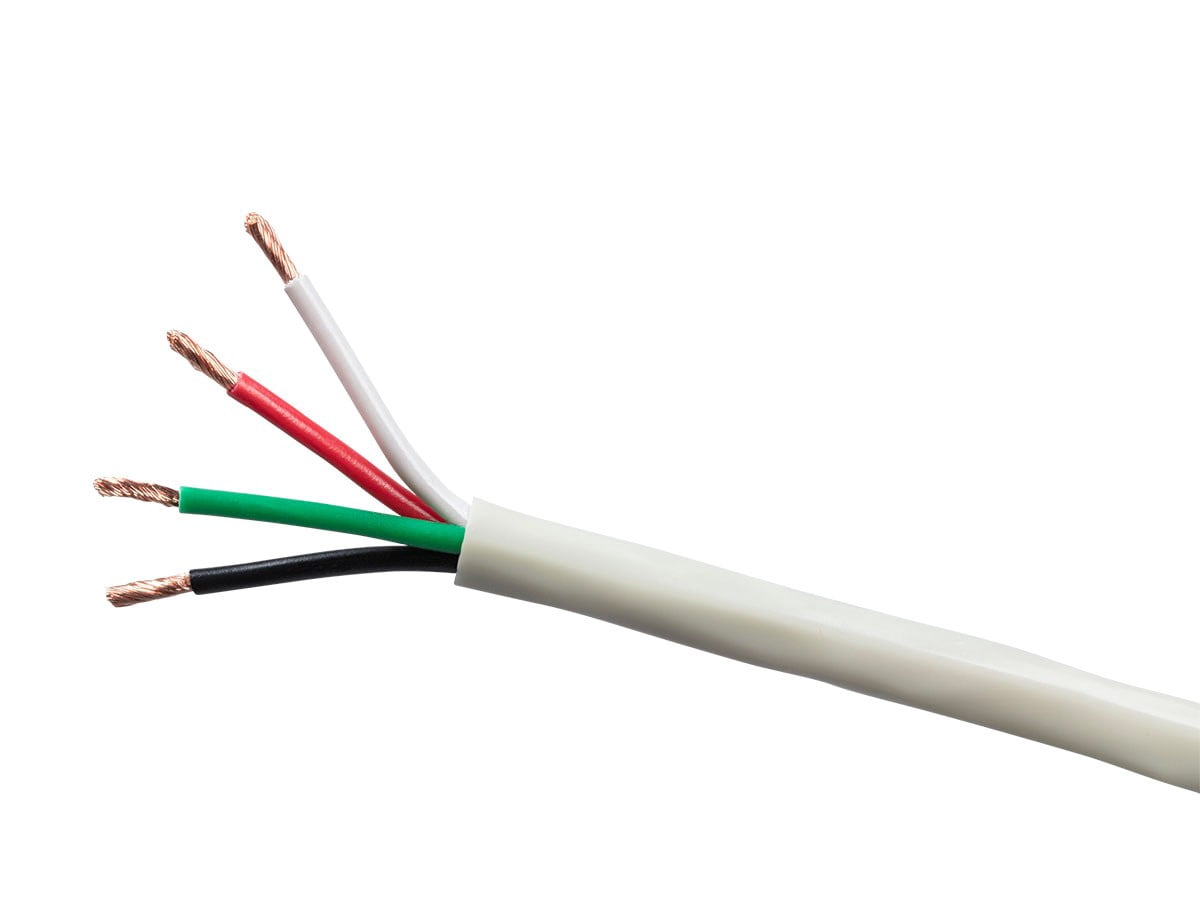 Monoprice Speaker Wire, Burial Rated, 4-Conductor, 16AWG, 1000ft, Gray
