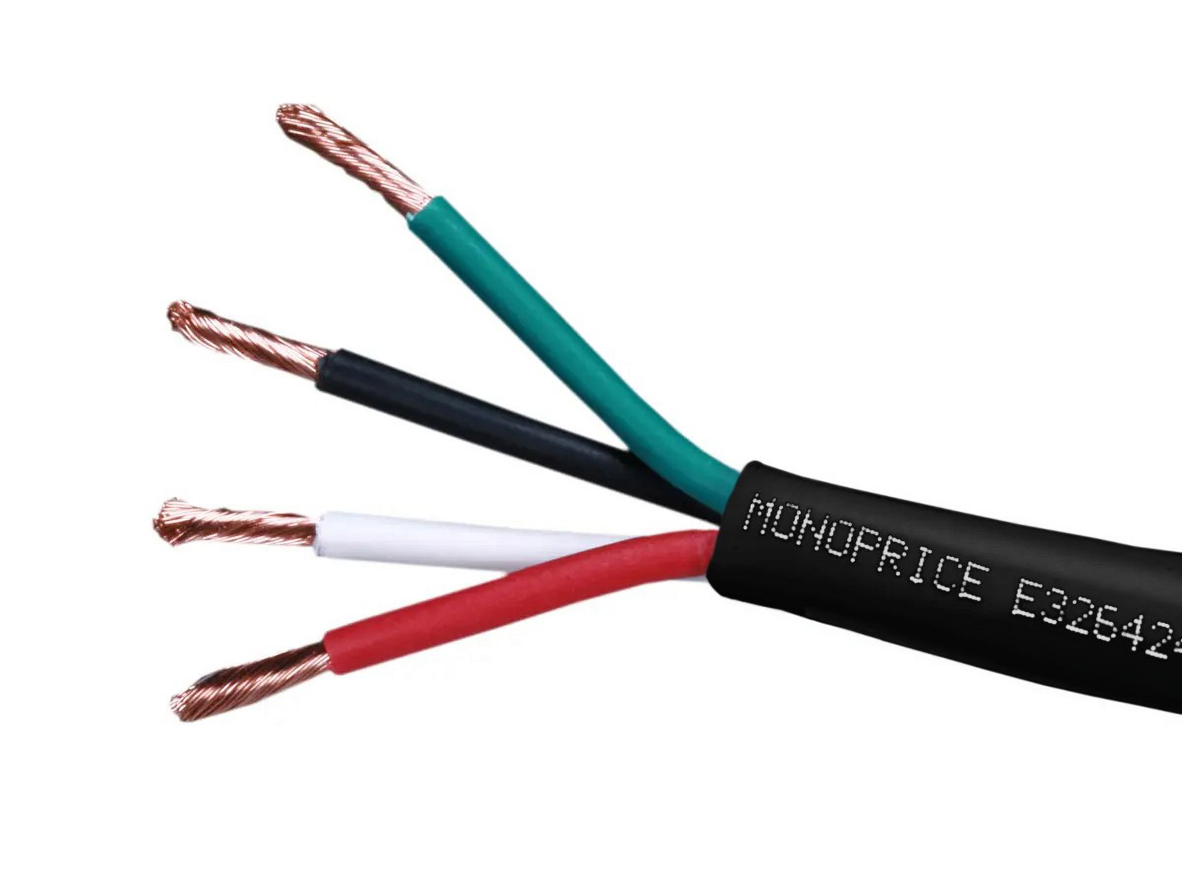 Monoprice Speaker Wire, CL2 Rated, 2-Conductor, 12AWG, 100ft, Black - image 1 of 6