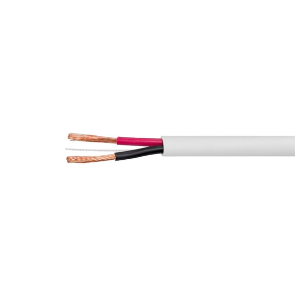 Monoprice Speaker Wire, CL2 Rated, 2-Conductor, 16AWG, 500ft, White