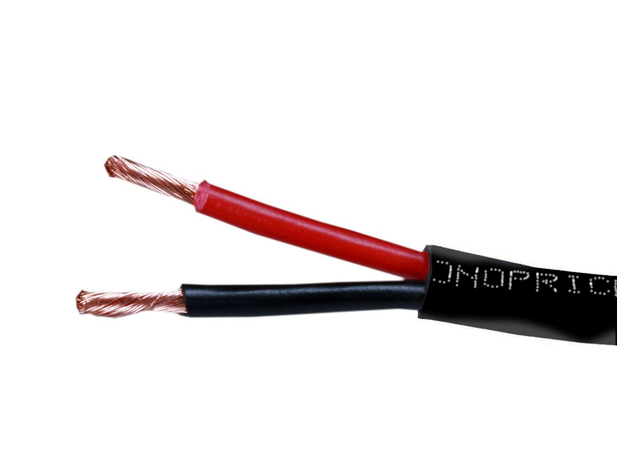 Monoprice Speaker Wire, CL2 Rated, 2-Conductor, 16AWG, 50ft, Black