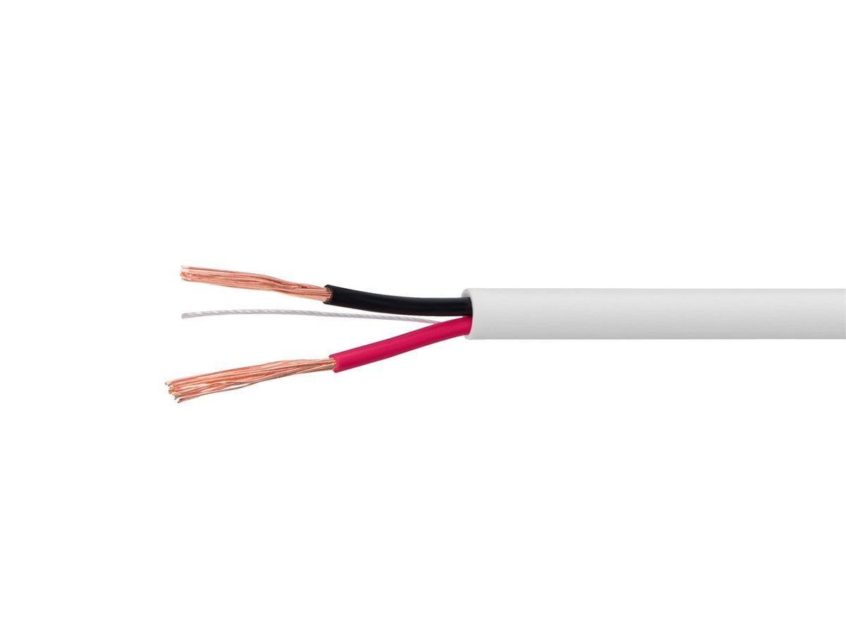 Monoprice Speaker Wire, CL2 Rated, 2-Conductor, 18AWG, 250ft, White