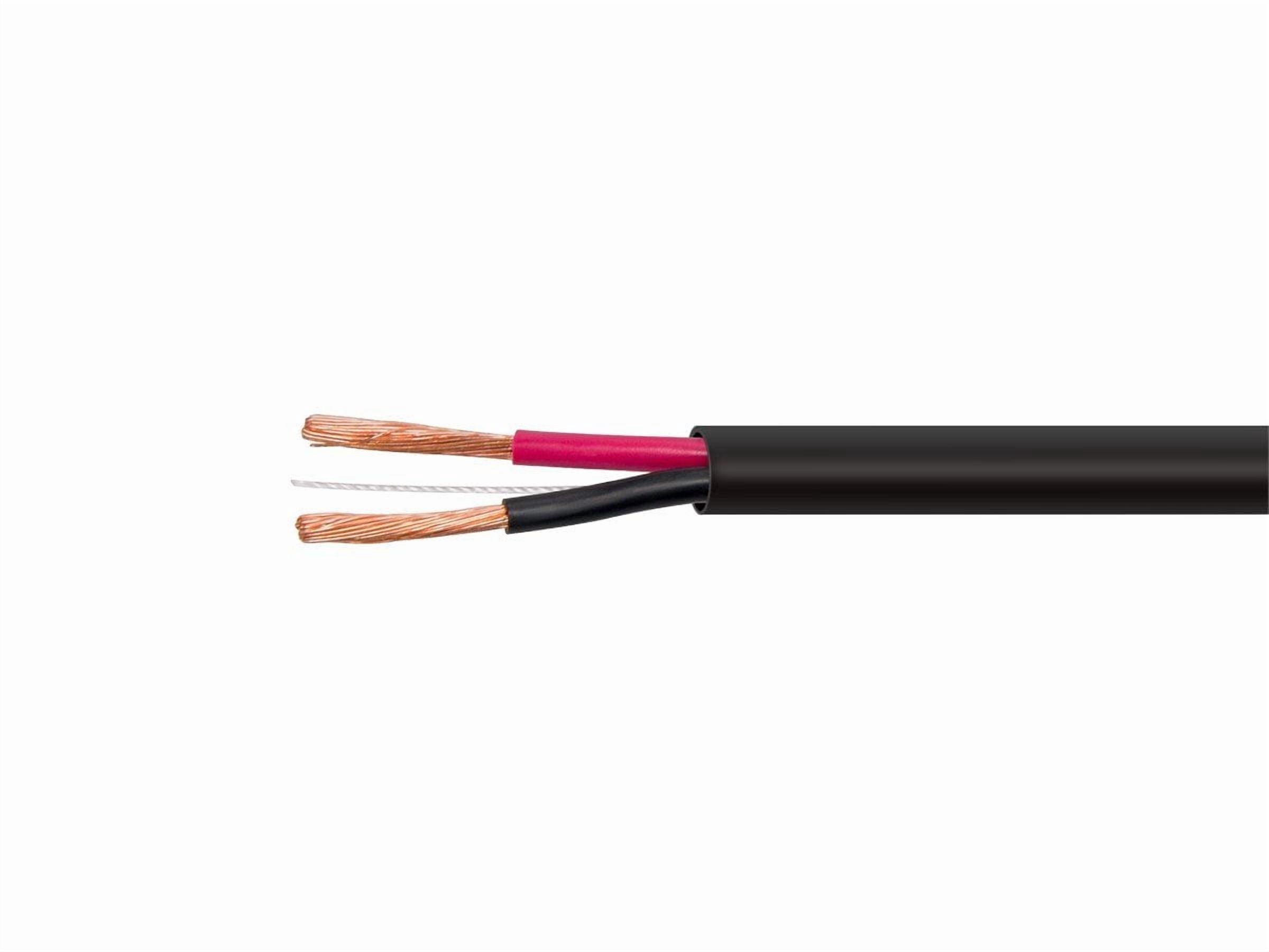 Monoprice Speaker Wire, CMP Rated, 2-Conductor, 18AWG, 50ft, Black