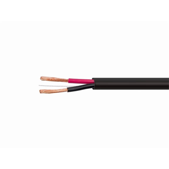 Monoprice Speaker Wire, CMP Rated, 2-Conductor, 18AWG, 50ft, Black