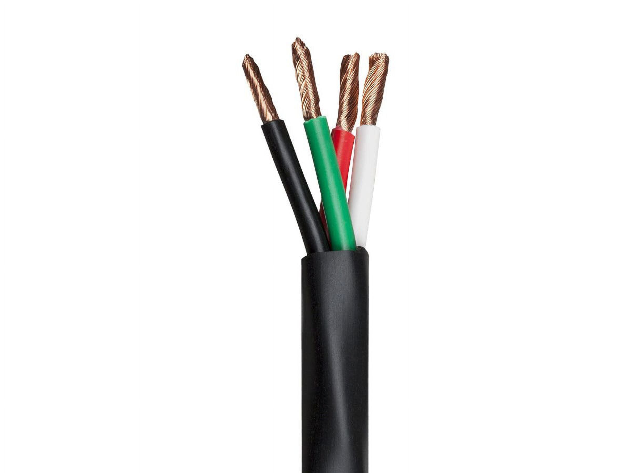 Monoprice Speaker Wire, CMP Rated, 4-Conductor, 12AWG, 100ft, Black