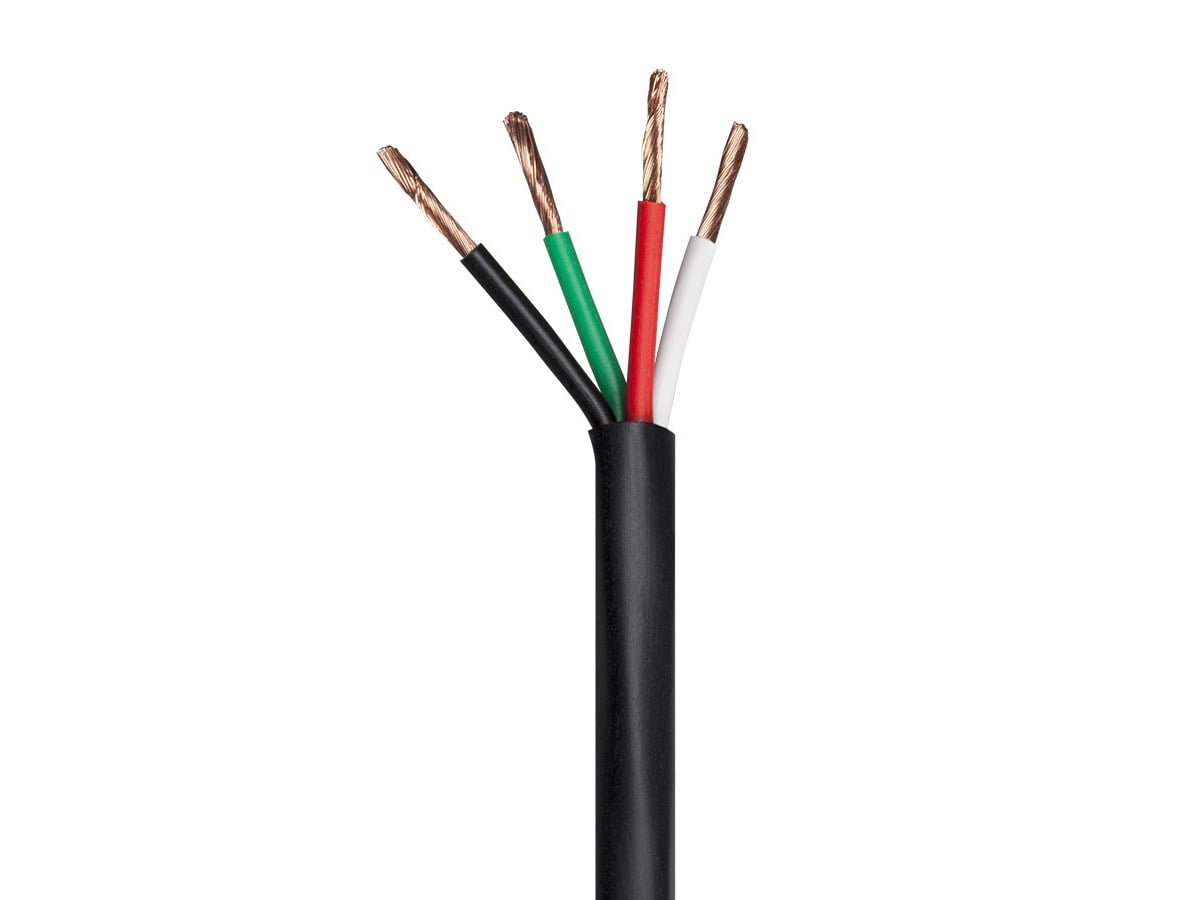 Monoprice Speaker Wire, CMP Rated, 4-Conductor, 16AWG, 500ft, Black