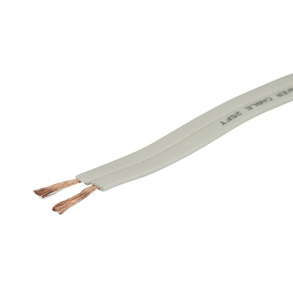 Monoprice Speaker Wire, Flat CL2 Rated, 2-Conductor, 16AWG, 100ft