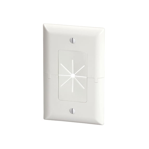 Monoprice Split Plate with Flexible Opening, White