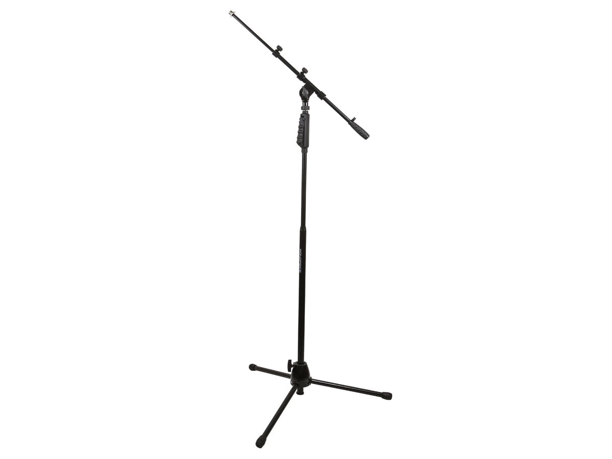 Monoprice - Stand for microphone - with hand-clutch and telescopic boom - black