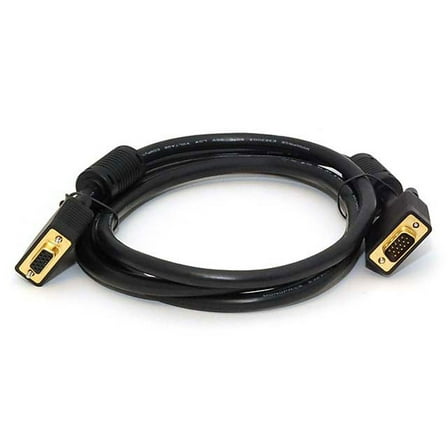 Monoprice Super VGA Extension Cable - 6 Feet - Black | Male to Female Monitor Cable with Ferrite Cores (Gold Plated)