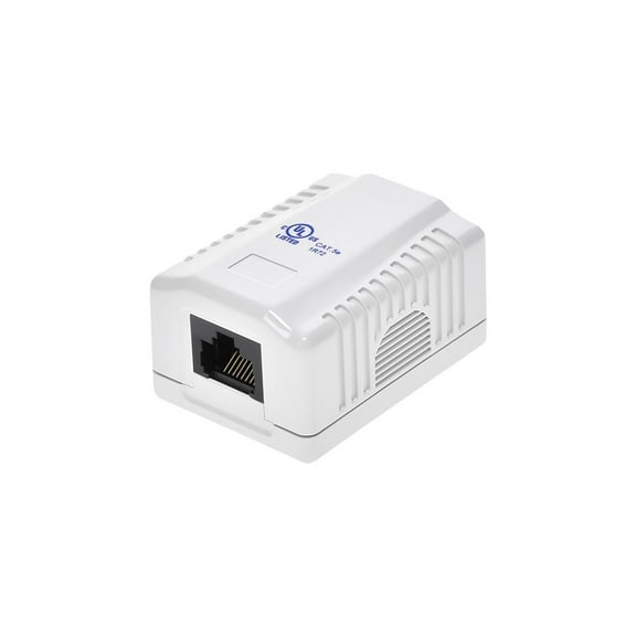 Monoprice Surface Mount Box,Cat5e,1P,White 7090